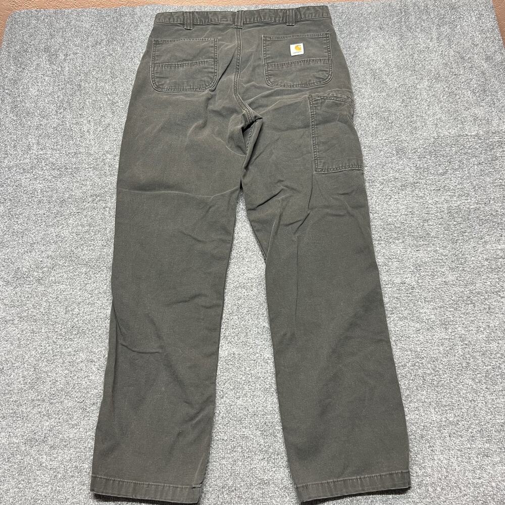 Carhartt Pants Mens 36x34 Gray Relaxed Fit Rugged Flex Carpenter Workwear